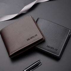 Men Leather Wallet Slim Male Purse Credit Card Holder Money Bag