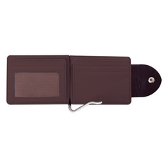 Men's Vintage PU Leather Buckle Wallet Zipper Coin Pocket Money Clip
