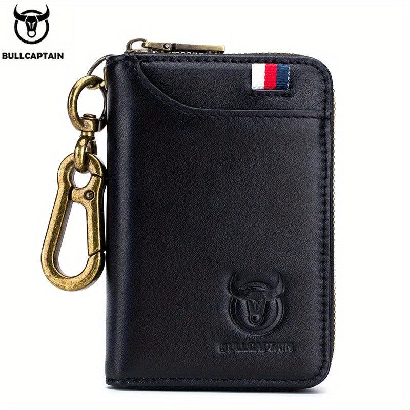 BULLCAPTAIN Car Key Bag Leather RFID Blocking