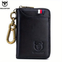BULLCAPTAIN Car Key Bag Leather RFID Blocking