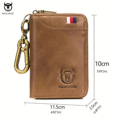 BULLCAPTAIN Car Key Bag Leather RFID Blocking