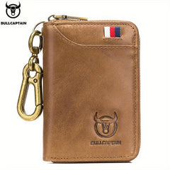 BULLCAPTAIN Car Key Bag Leather RFID Blocking