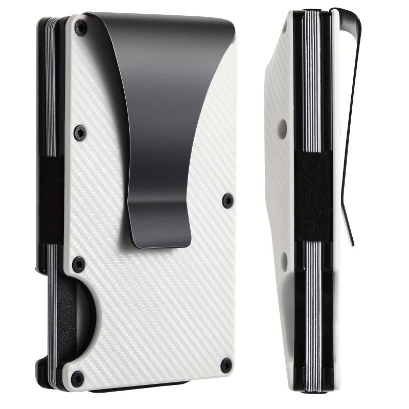 Gray Carbon Fiber Card Holder Airtag Card Holder Anti-theft Brush Wallet