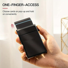 Slim RFID Wallet Card Cover Aluminum Alloy Push Card Box