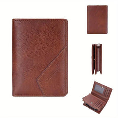 Men's Short Business Wallet Retro Buckle Card Holder Coin Purse
