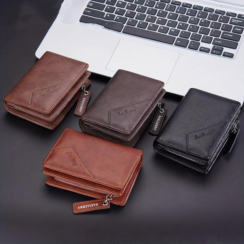 Men's Short Business Wallet Retro Buckle Card Holder Coin Purse