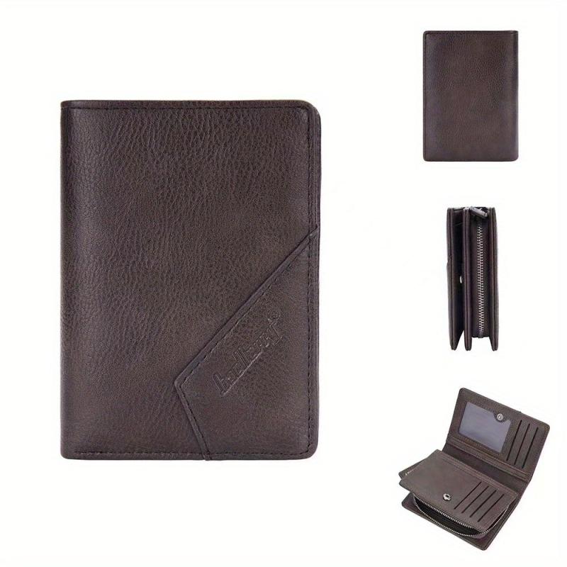 Men's Short Business Wallet Retro Buckle Card Holder Coin Purse