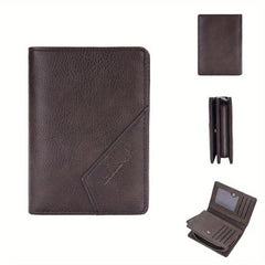 Men's Short Business Wallet Retro Buckle Card Holder Coin Purse