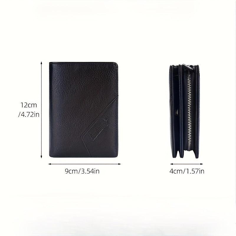 Men's Short Business Wallet Retro Buckle Card Holder Coin Purse
