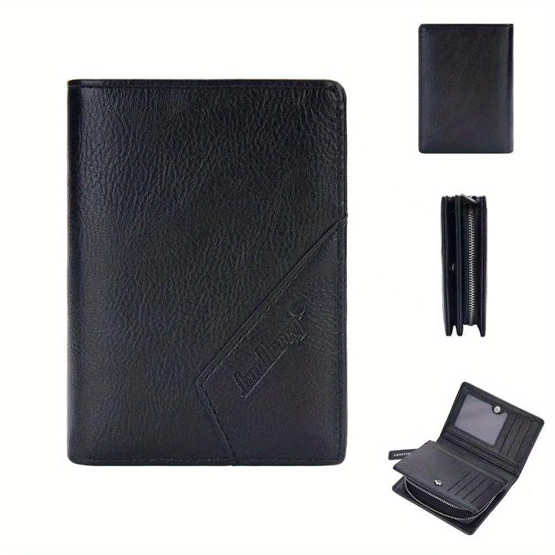 Men's Short Business Wallet Retro Buckle Card Holder Coin Purse