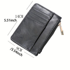 Men's Credit Card Leather Coin ID Short Wallet