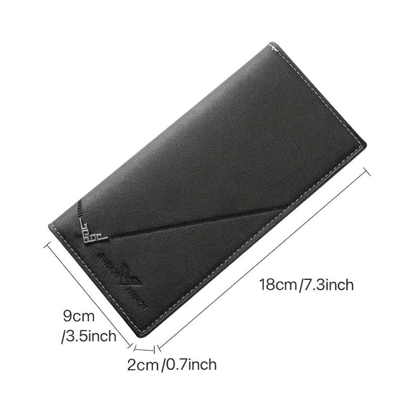 Men's Long Leather Wallet High Capacity Business Youth Suit Wallet