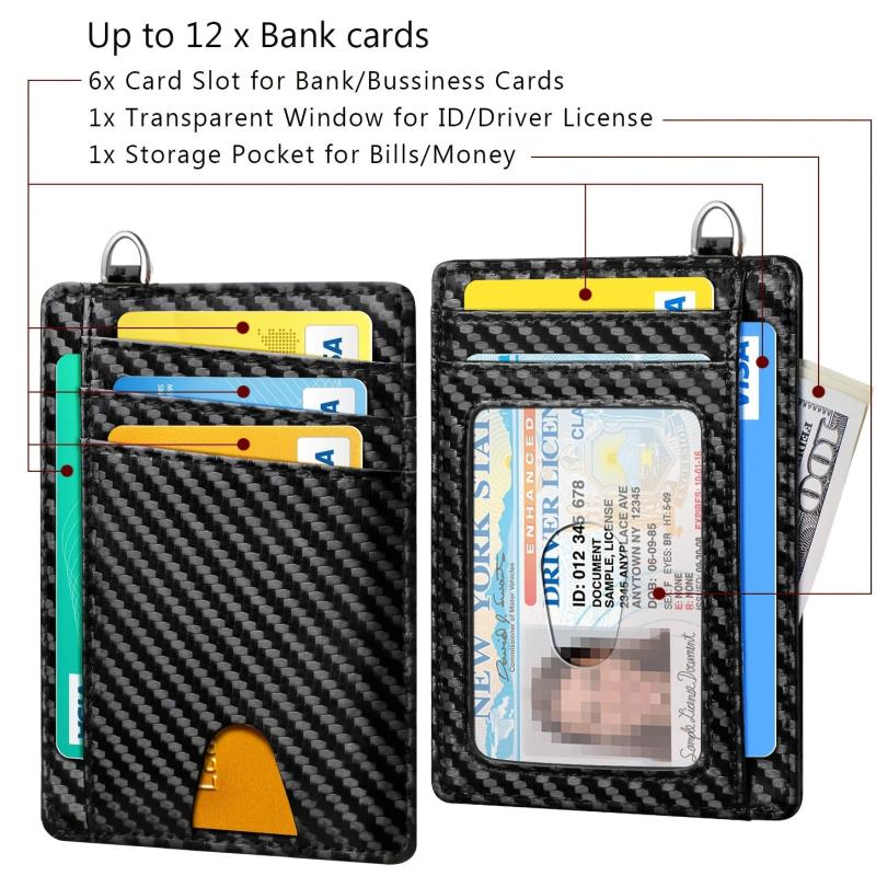 Slim Minimalist Wallet RFID Blocking Credit Card Holder