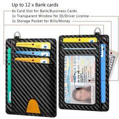 Slim Minimalist Wallet RFID Blocking Credit Card Holder