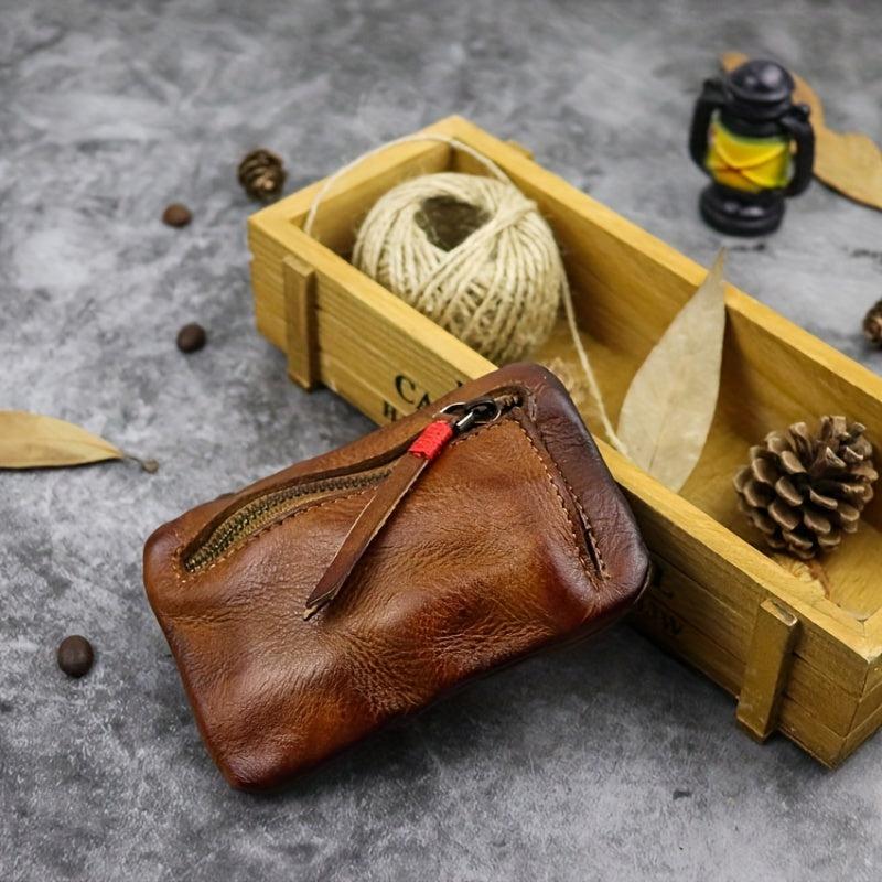 Vintage Men's Leather Small Coin Purse