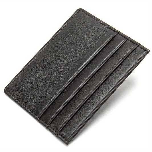 Leather Credit Card Holder Wallet Thin Minimalist Card Case for Men or Women