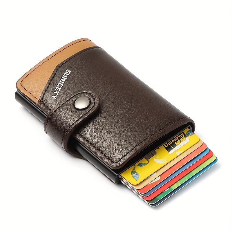RFID Blocking Card Holder Aluminum Alloy Pop-up Credit Card Holder