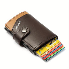 RFID Blocking Card Holder Aluminum Alloy Pop-up Credit Card Holder