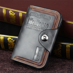 Men's Vintage PU Leather Three Fold Wallet Card Holder