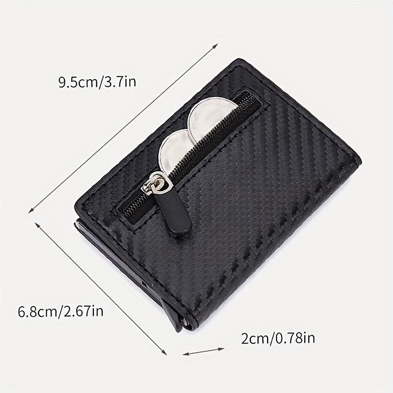 Men's RFID Blocking Card Holder Zipper Coin Purse
