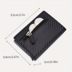 Men's RFID Blocking Card Holder Zipper Coin Purse