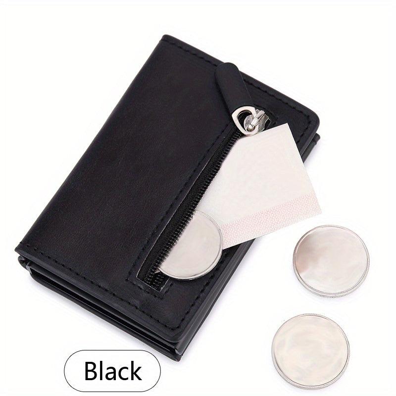 Men's RFID Blocking Card Holder Zipper Coin Purse