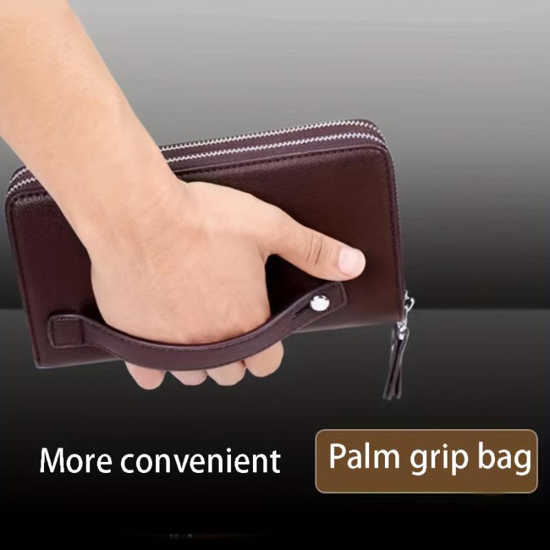 Men's Business Clutch Bag Zipper Card Holder