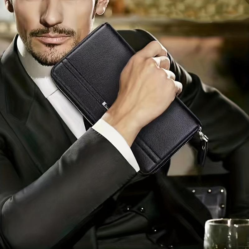 Men's Business Clutch Bag Zipper Card Holder
