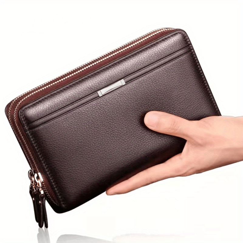 Men's Business Clutch Bag Zipper Card Holder