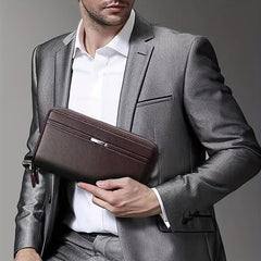 Men's Business Clutch Bag Zipper Card Holder
