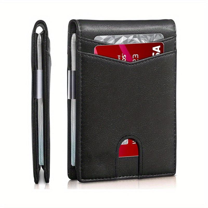 Men's RFID Blocking Wallet Slim Front Pocket Money Clip