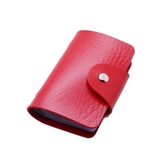 PU Leather Credit Card Holder Solid Card Case Business ID Card Organizer