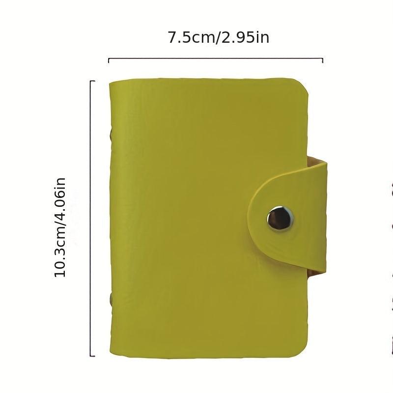 PU Leather Credit Card Holder Solid Card Case Business ID Card Organizer