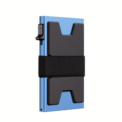 RFID Blocking Card Holder Auto Pop-up Aluminum Alloy 12 Card Slots