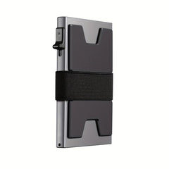 RFID Blocking Card Holder Auto Pop-up Aluminum Alloy 12 Card Slots