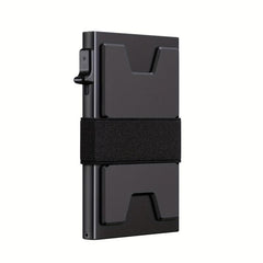 RFID Blocking Card Holder Auto Pop-up Aluminum Alloy 12 Card Slots