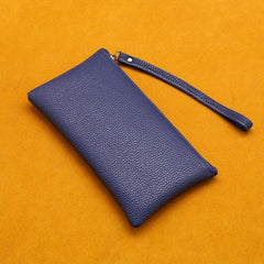 Men's Long Zipper Wallet PU Leather Clutch Bag Mobile Phone Bag