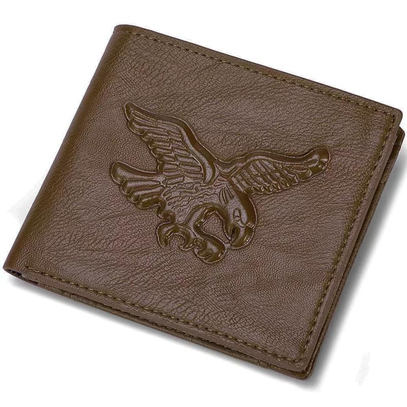 Men's PU Leather Eagle Wallet Card Holder