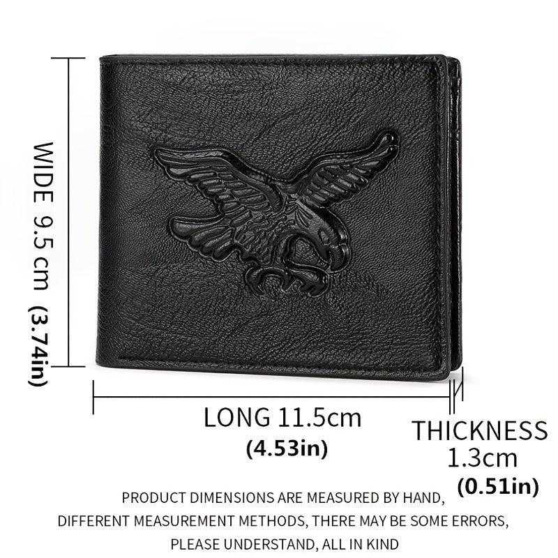 Men's PU Leather Eagle Wallet Card Holder