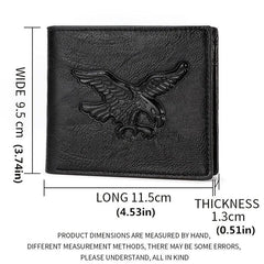 Men's PU Leather Eagle Wallet Card Holder