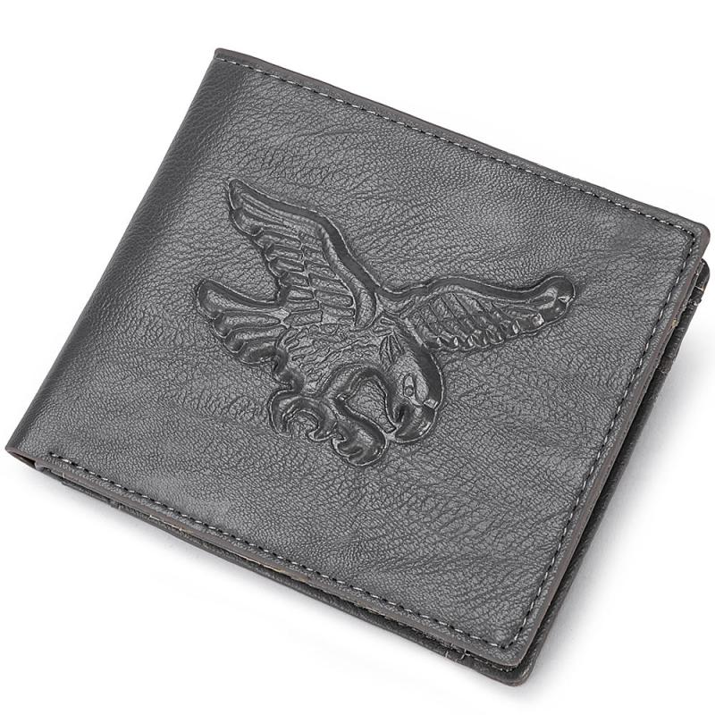 Men's PU Leather Eagle Wallet Card Holder