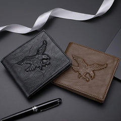 Men's PU Leather Eagle Wallet Card Holder
