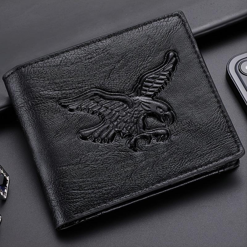 Men's PU Leather Eagle Wallet Card Holder