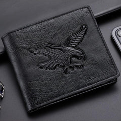 Men's PU Leather Eagle Wallet Card Holder