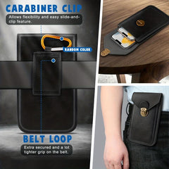 Men's PU Leather Waist Bag Waterproof Casual Phone Bag