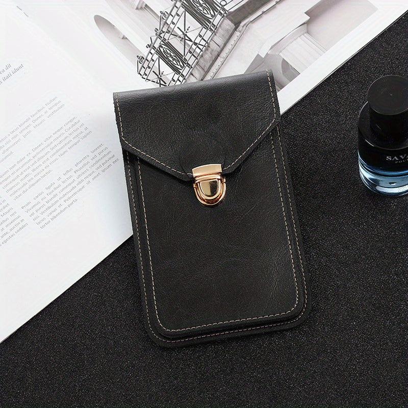 Men's PU Leather Waist Bag Waterproof Casual Phone Bag