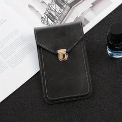 Men's PU Leather Waist Bag Waterproof Casual Phone Bag