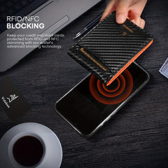 RFID Blocking Wallet Money Clip Credit Card Holder