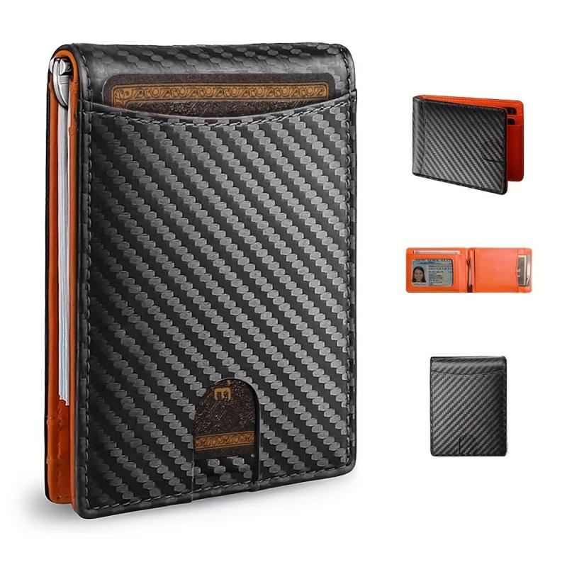 RFID Blocking Wallet Money Clip Credit Card Holder