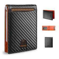RFID Blocking Wallet Money Clip Credit Card Holder
